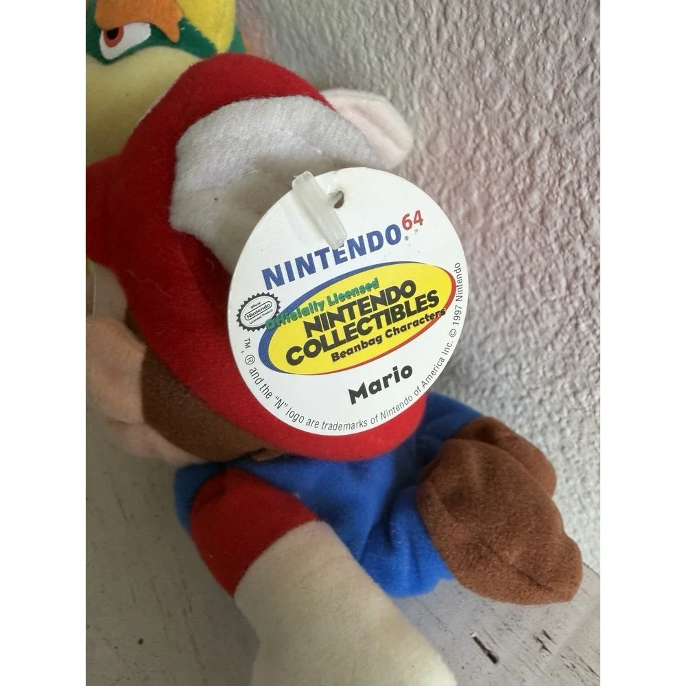 Vintage Plush Nintendo N64 BeanBag Figures Set of 4 Mario Yoshi Bowser Donkey K